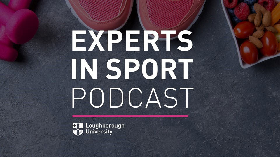 graphic with experts in sport podcast title card